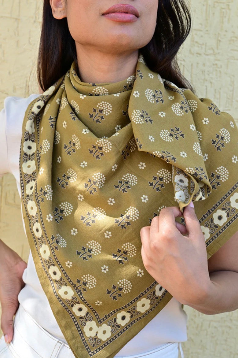 Grand foulard Anastase bistre Byzantine