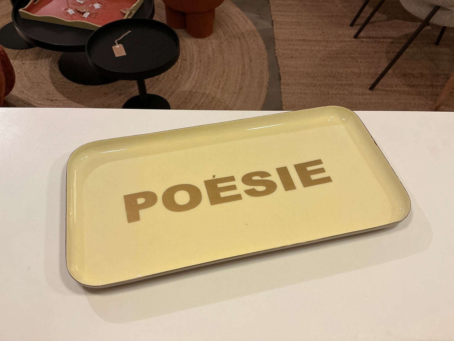 Plateau poésie doré