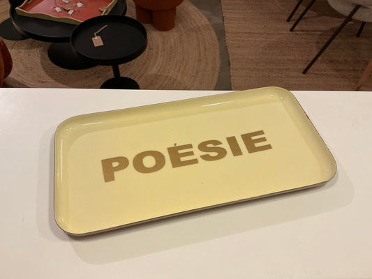 Plateau poésie doré