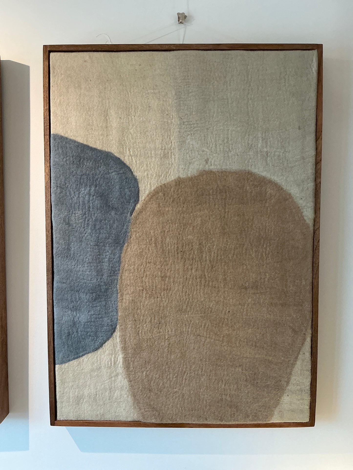 Toile Wooly beige et gris V1