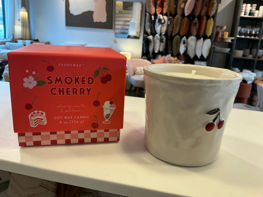 Bougie céramique smoked cherry