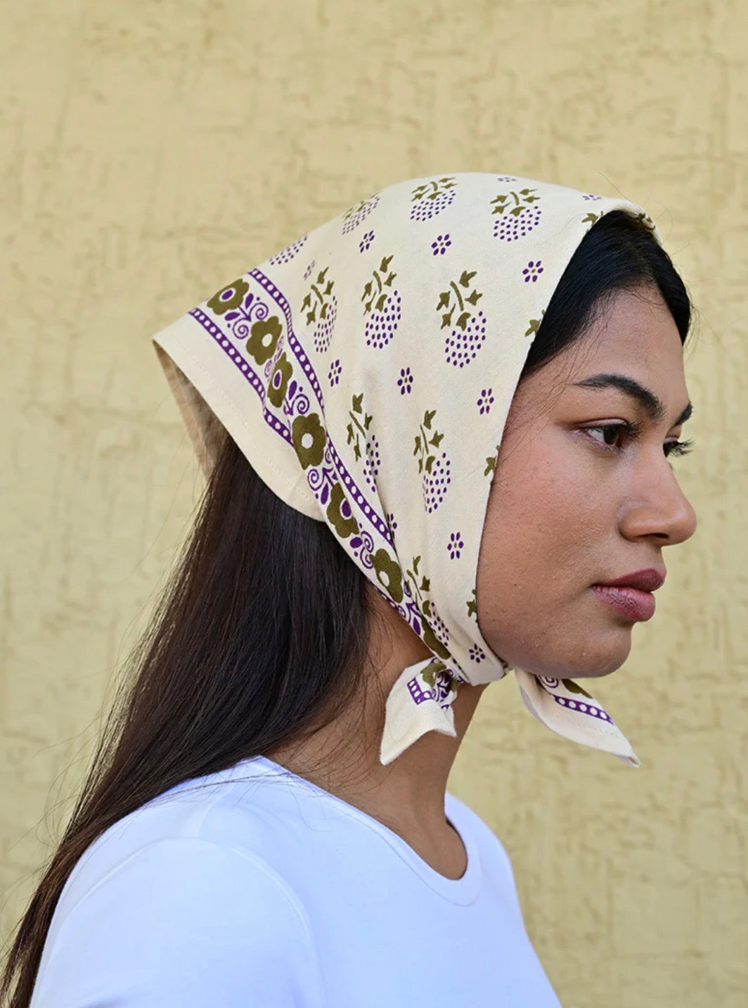 Petit foulard Anastase Latte Byzantine