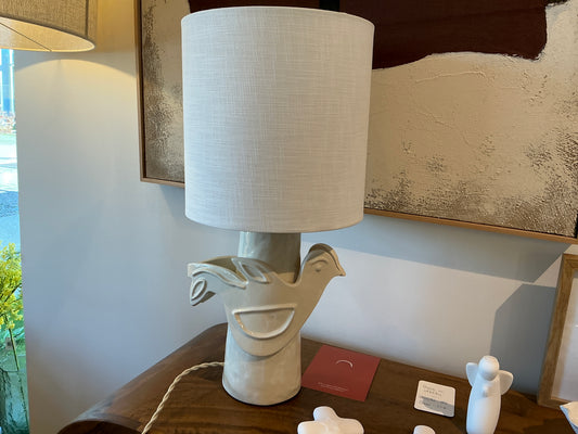 LAMPE OISEAU BLANCHE