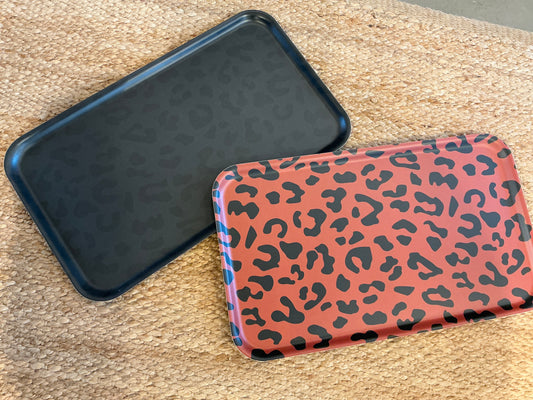 Plateau rectangulaire léopard