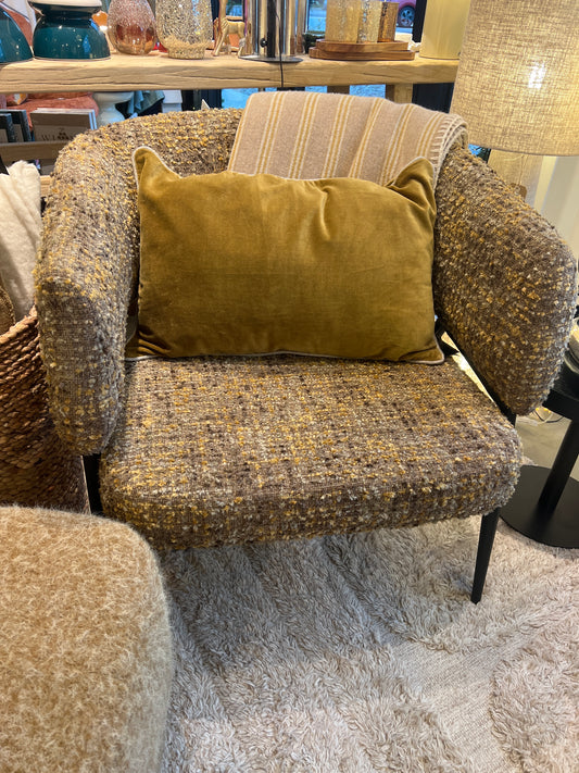 Fauteuil marron ocre