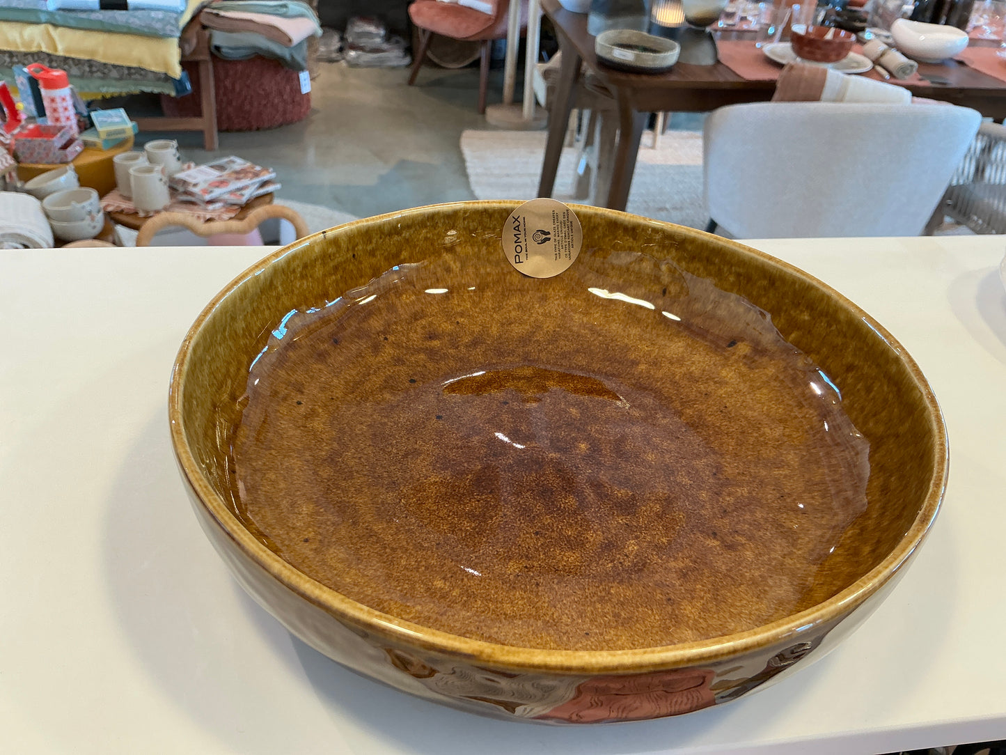 Plat petit Spiro moutarde 20,5x5cm