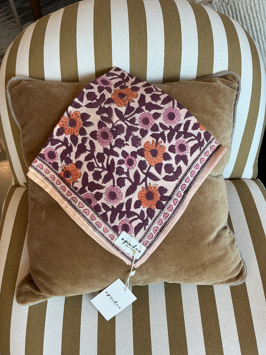 Petit Foulard Apaches Manika Cœur Flamingo