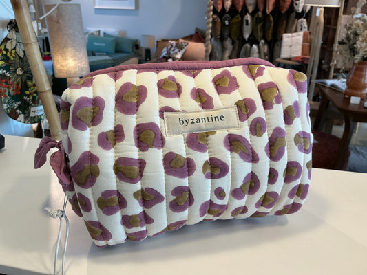 Trousse de toilette léopard lilas byzantine pm
