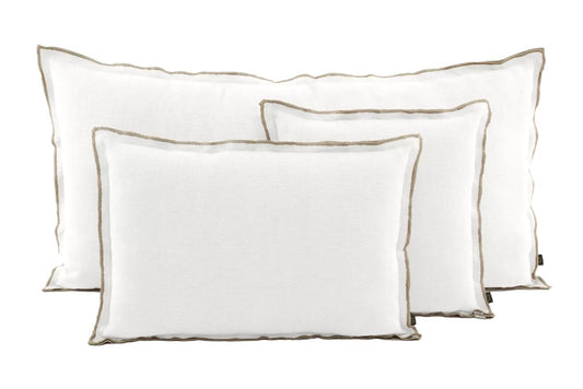 Coussin HAOMY Seoni blanc 45x45cm