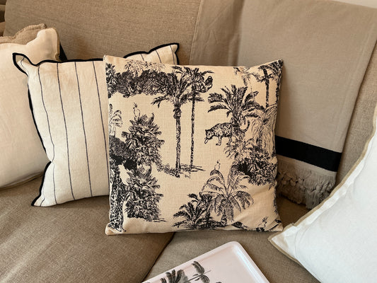 COUSSIN MOCOA NOIR ET ÉCRU