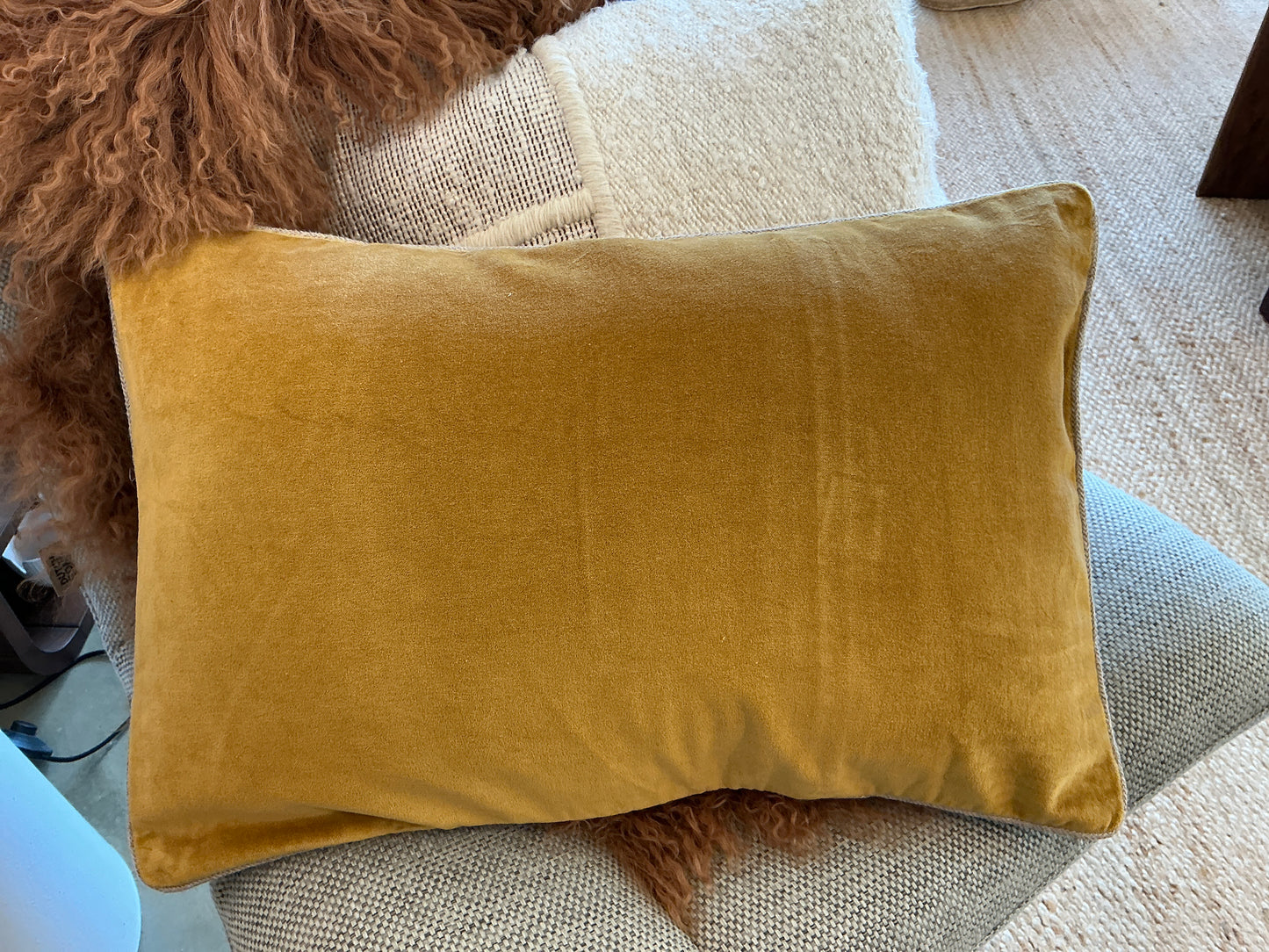 Coussin New Delhi chamois 40x60