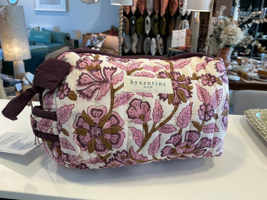 Trousse de toilette fleurs lilas Byzantine PM