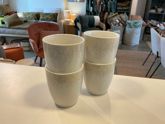 4 GOBELETS A CAFÉ BEIGE 16 CL