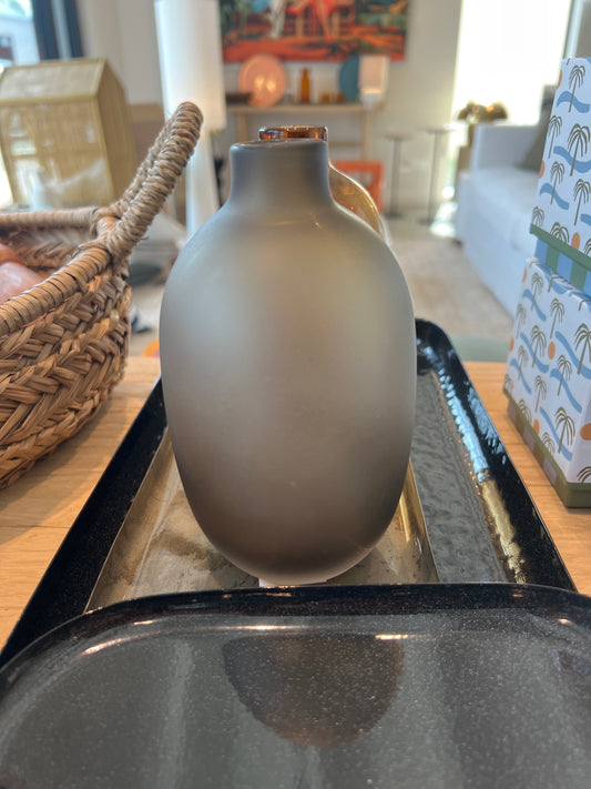 VASE VERRE COFFEE SATIN
