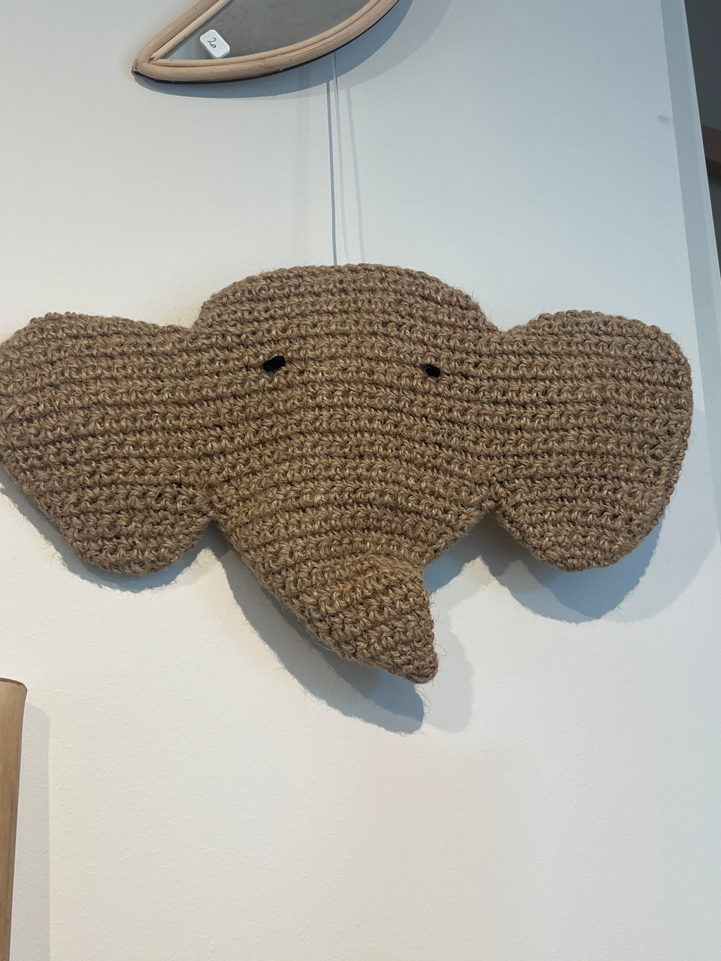 Déco murale éléphant jute