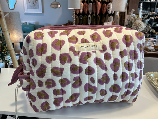 Trousse de toilette léopard lilas Byzantine GM