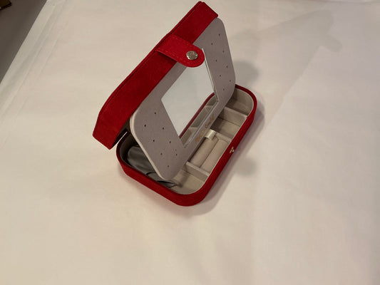 Boîte à bijoux Brigitte Velours rouge
