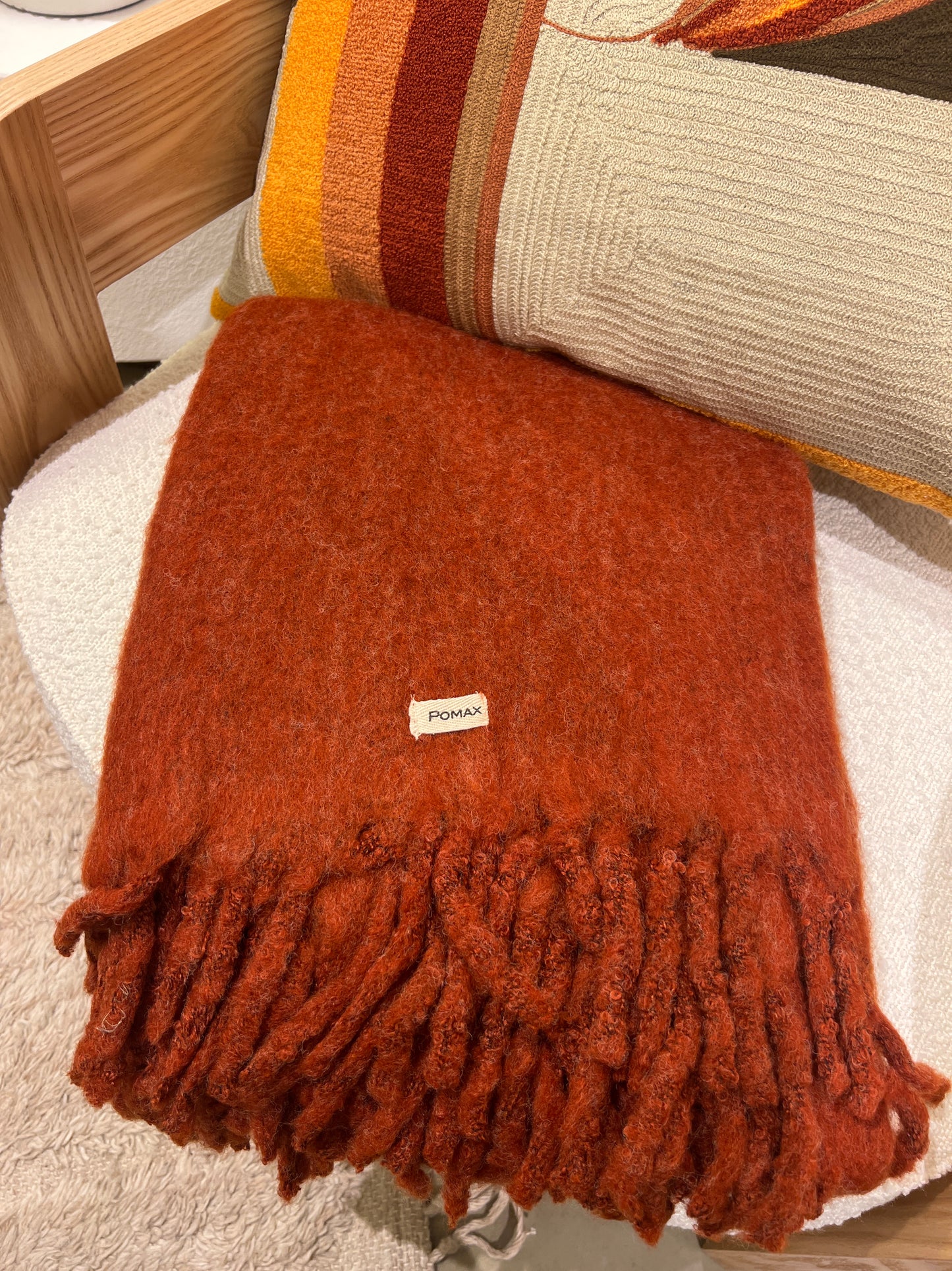 Plaid Pomax suave rouille