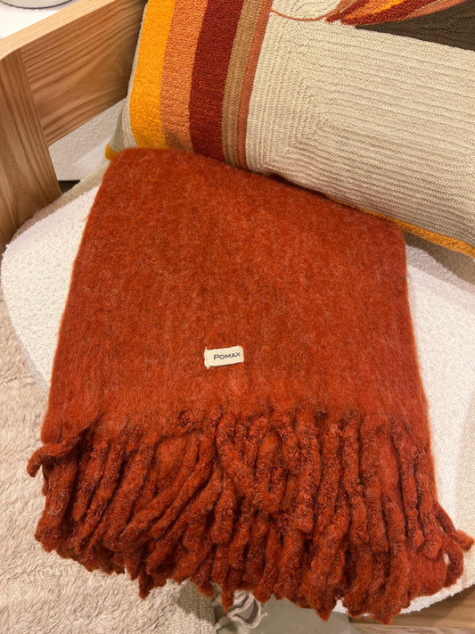 Plaid Pomax suave rouille