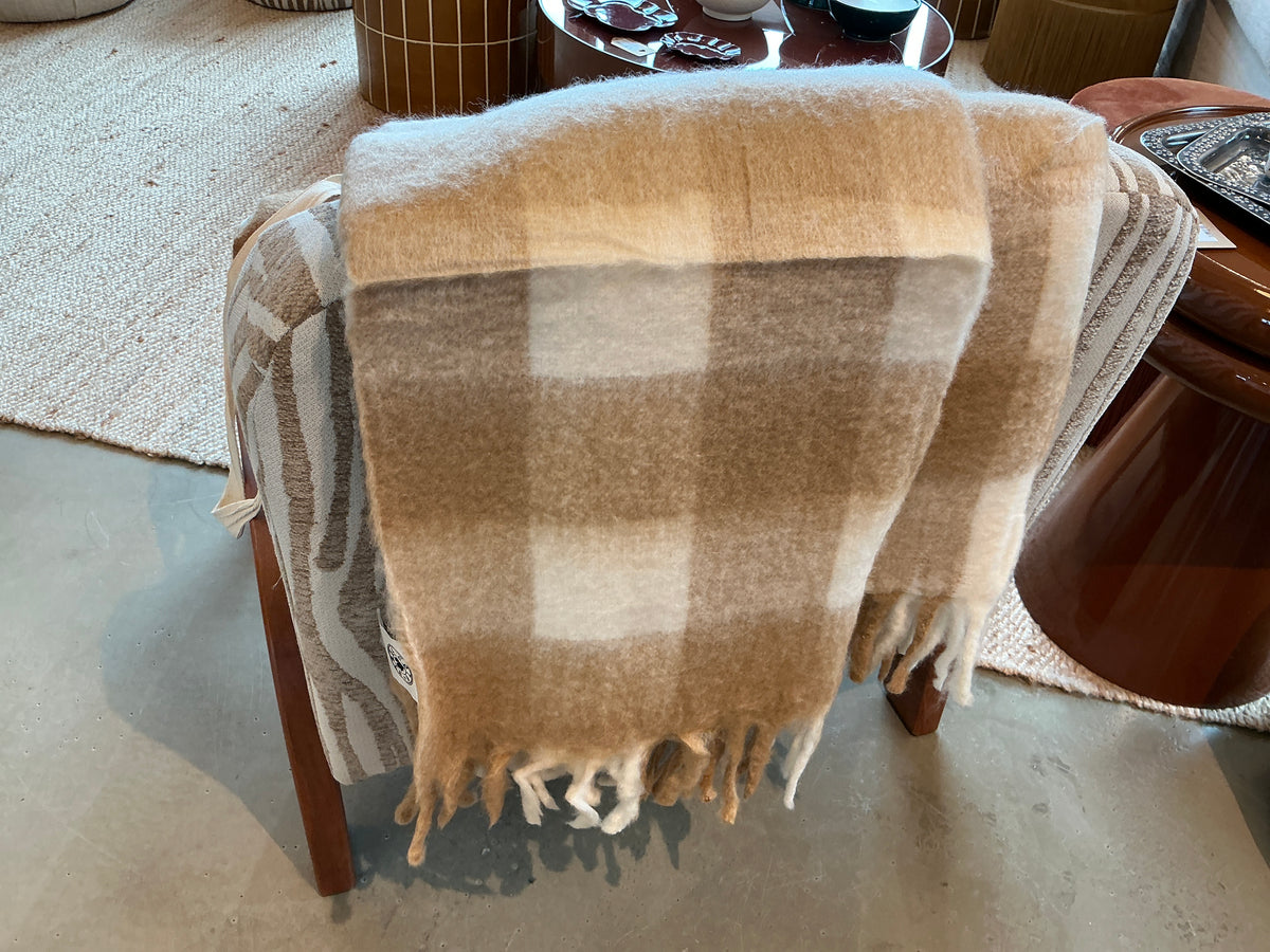 Plaid CARREAUX BRUN + ECRU