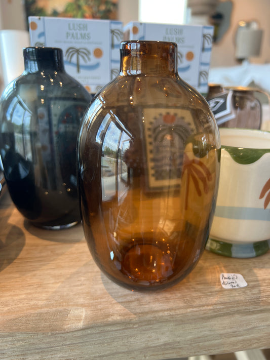 VASE VERRE ambre