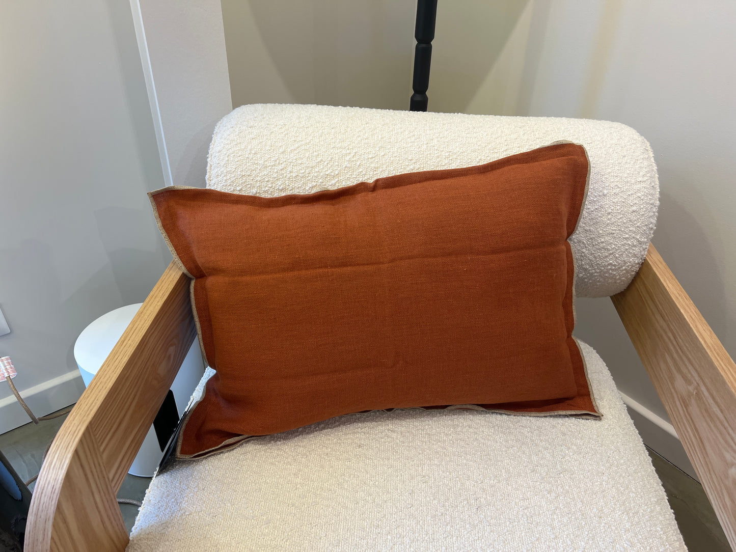 Coussin HAOMY Seoni terre brûlée 40x60 cm