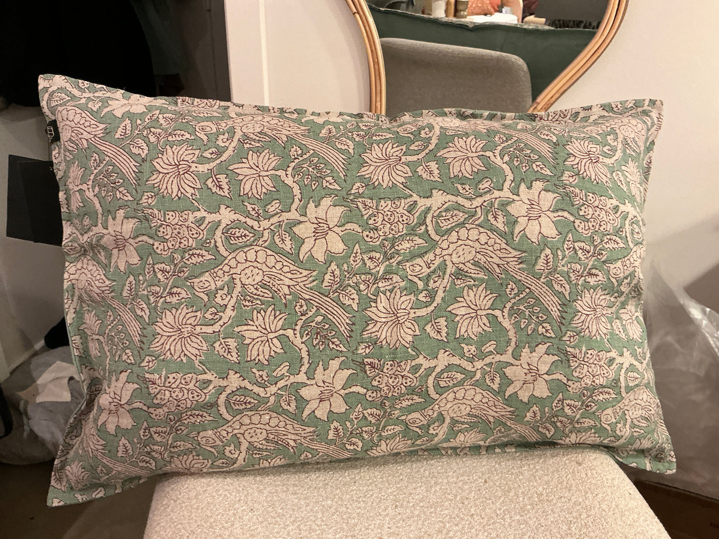 Coussin HAOMY Jaipur sauge 40x 60  cm