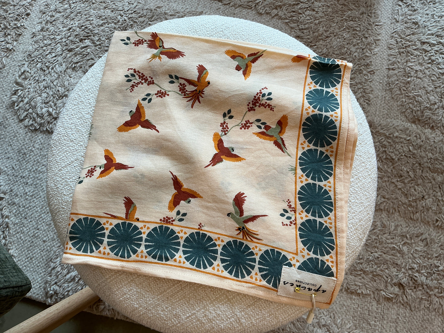 Petit Foulard Apaches Manika cerisier macadamia