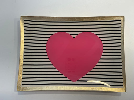 Coupelle en verre CŒUR ROSE