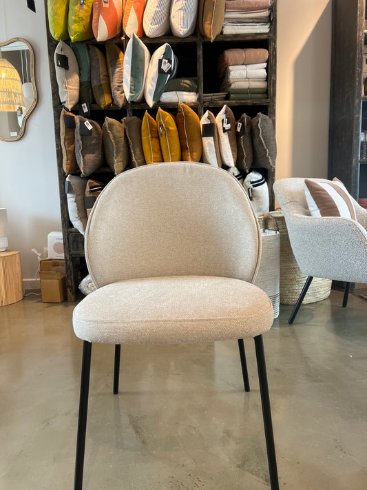 Chaise tissu écru