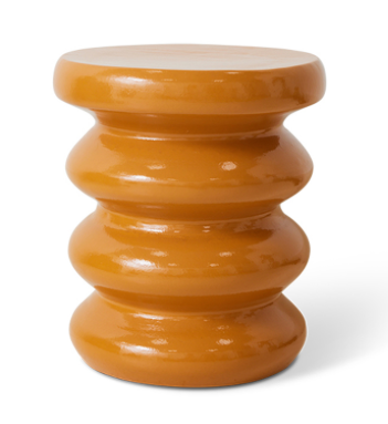TABLE D'APPOINT EN TERRE CUITE CARAMEL