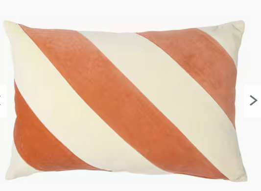 COUSSIN BICOLORE PECHE ET CREME