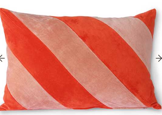 COUSSIN BICOLORE ROUGE ET ROSE