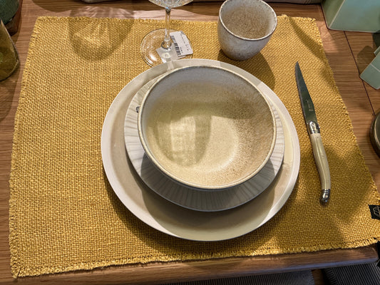 SET DE TABLE CALIFORNIA ocre X 6