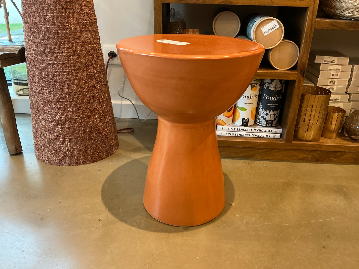 Table d’appoint terre cuite émaillée