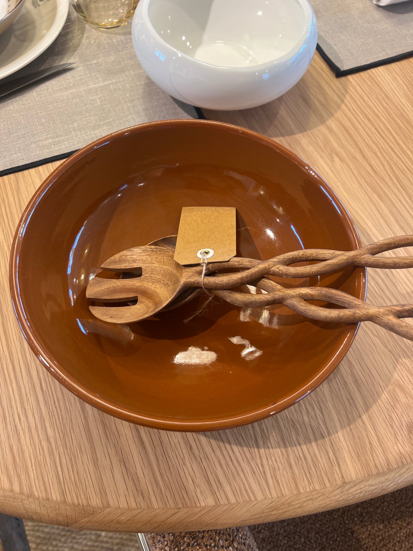Plat creux artisanal rouille