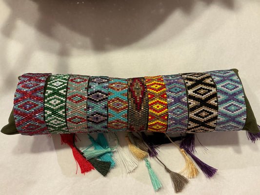 Bracelet artisanal perle de rocaille tressée