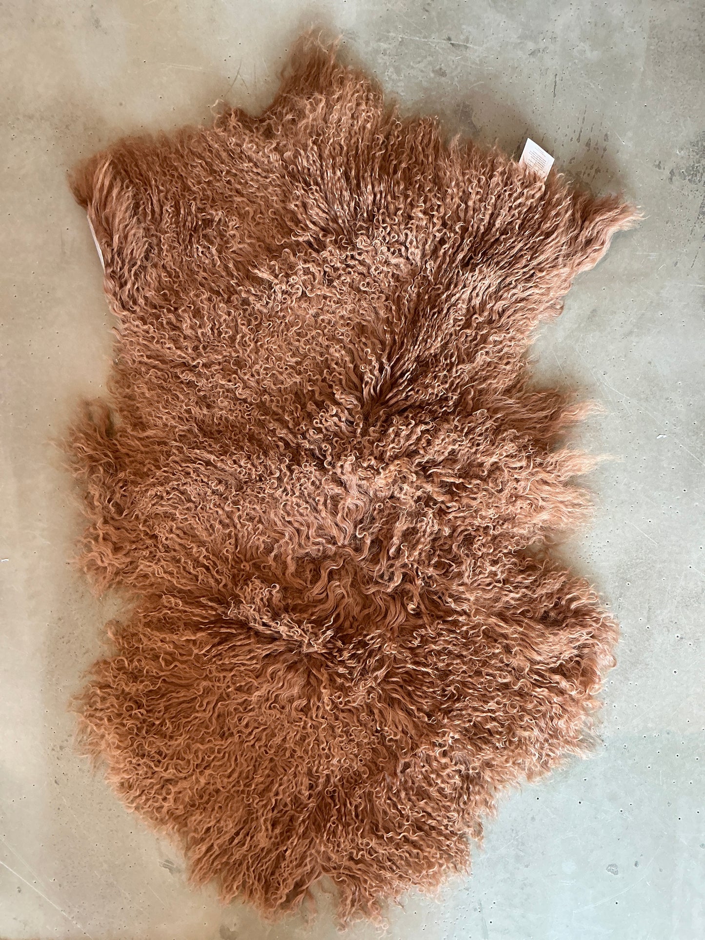 Peau de mouton tibétain cognac