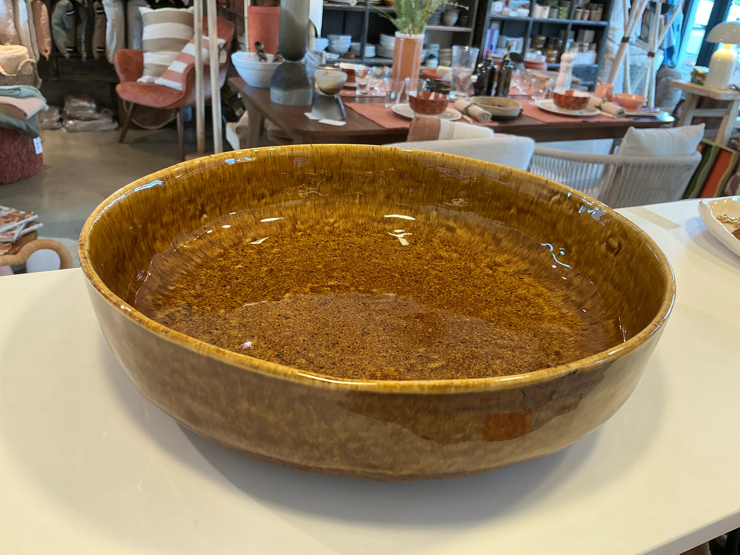 Plat Spiro moutarde 24x5,5 cm