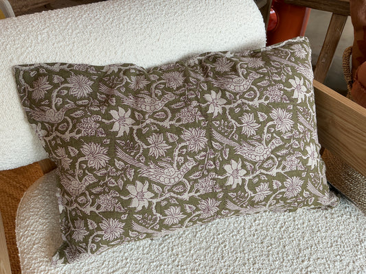 Coussin HAOMY Jaipur kaki 40x60cm