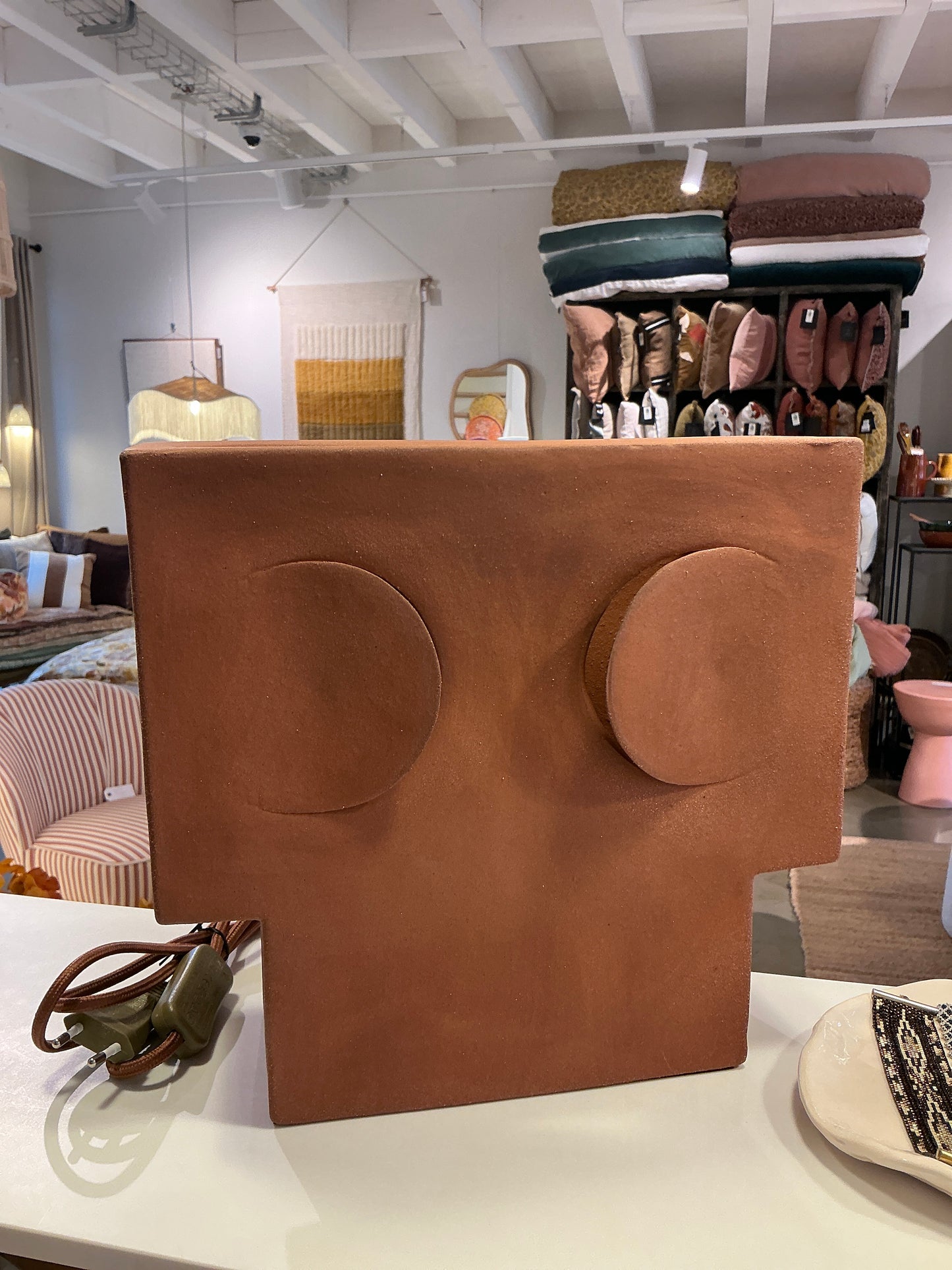 Lampe de table Eclipse terracotta GM