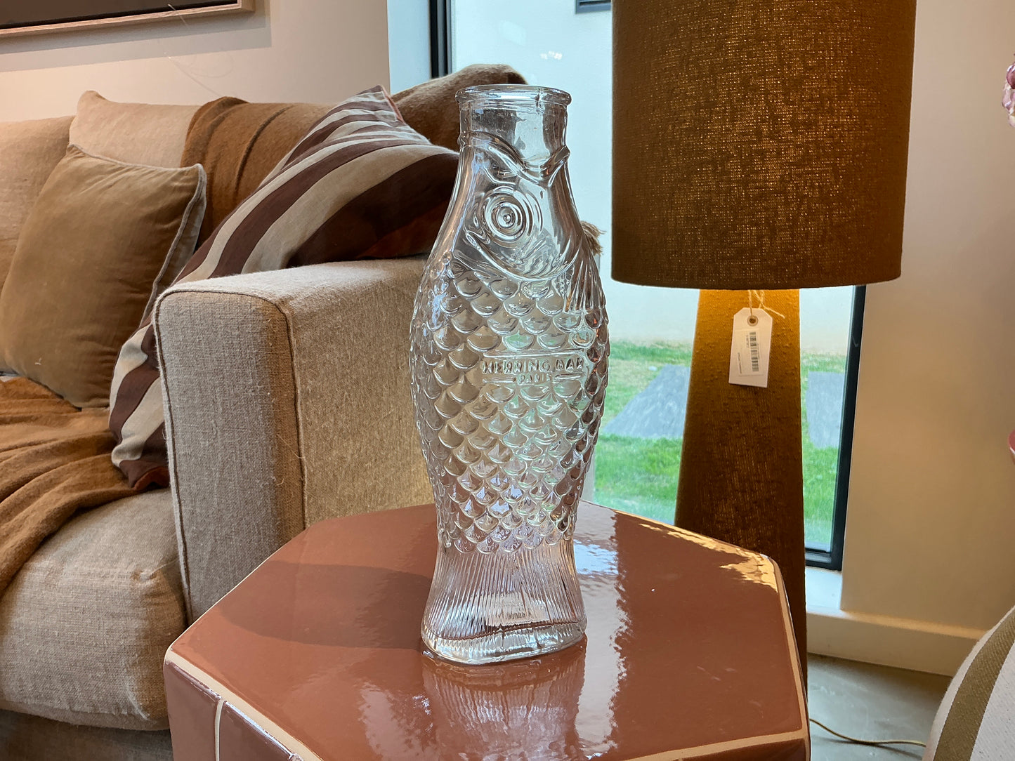 Carafe poisson transparente
