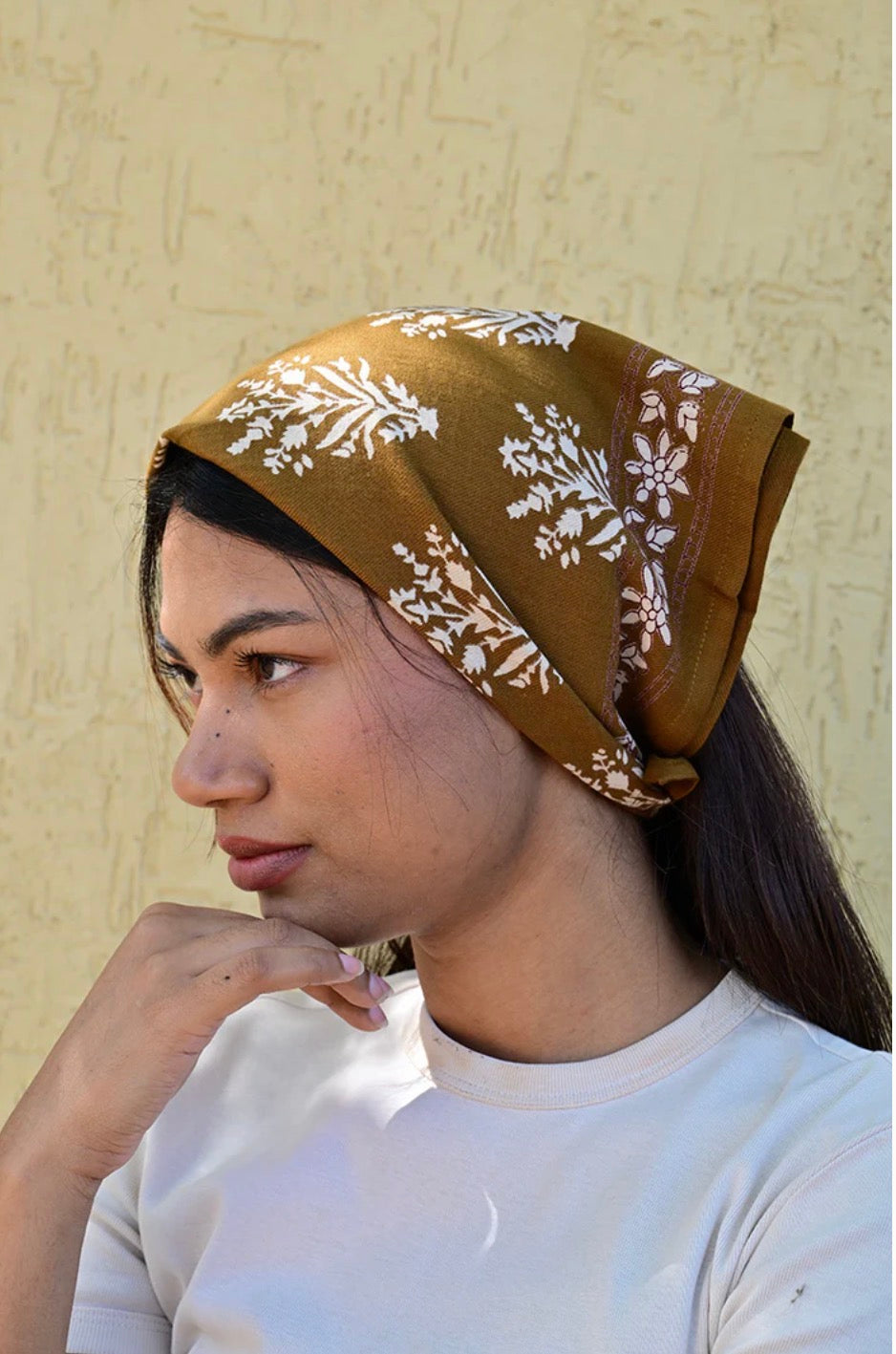 Petit foulard Galatie tabac Byzantine