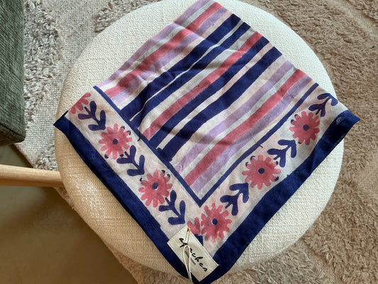 Petit Foulard Apaches dupitta futa true blue