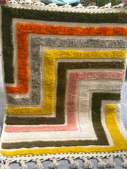 Tapis berbère beni ouarain 110x150 cm