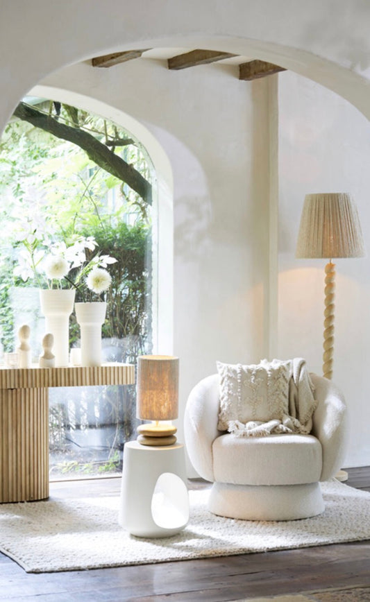 Lampadaire Nanno bois naturel mat