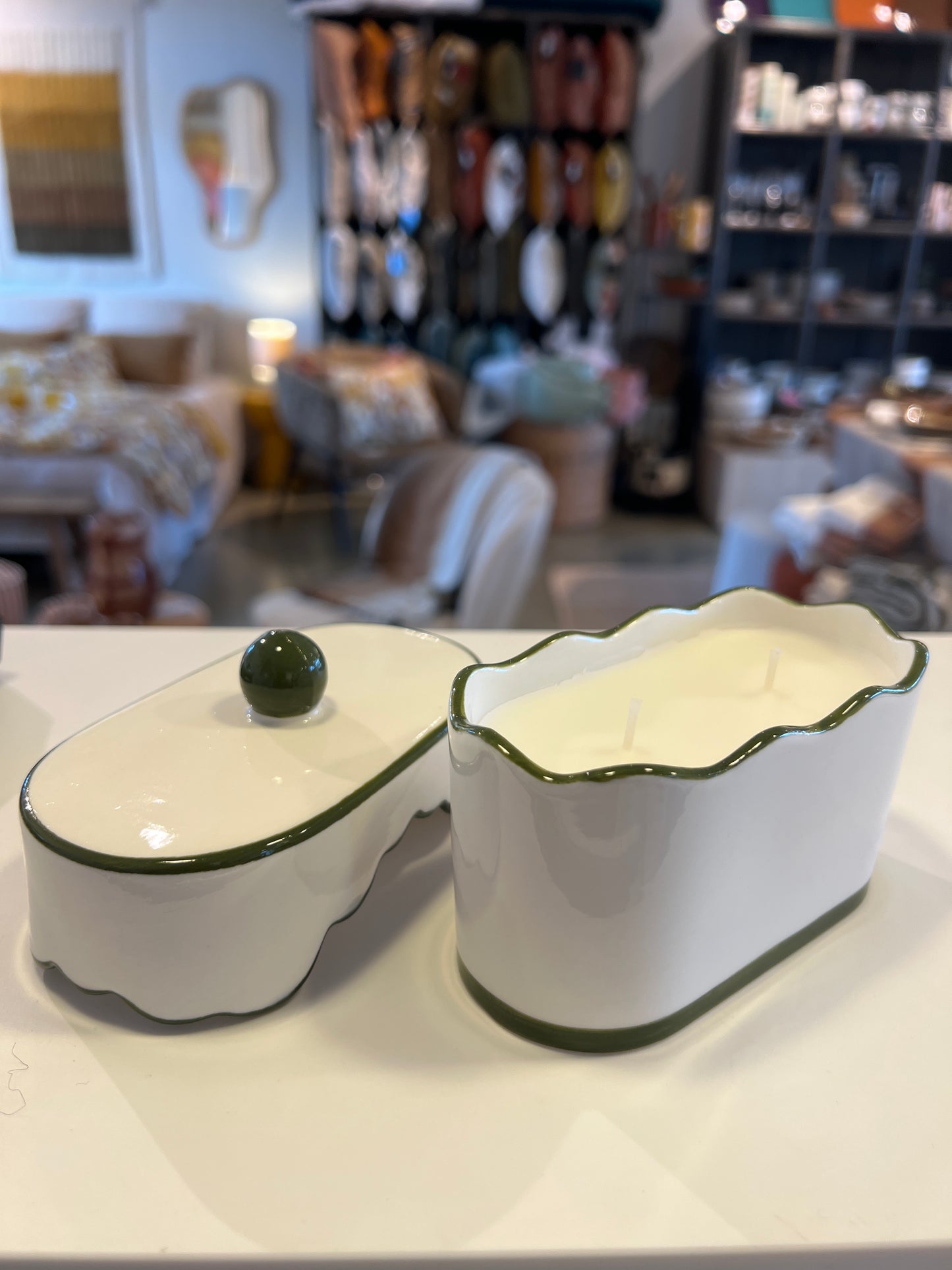 Bougie chérie céramique smoked pistachio