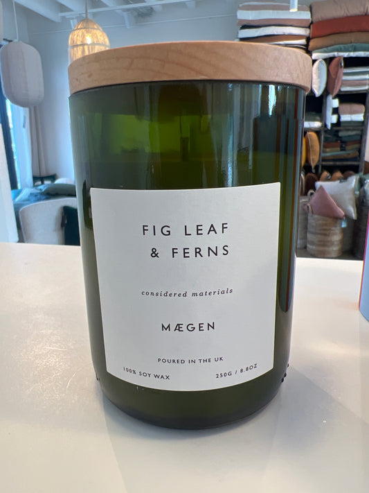 Bougie Maegen feuilles de figuier et fougeres