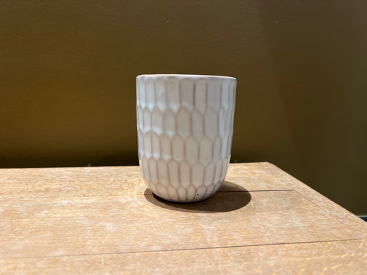 MUG EN CERAMIQUE BLANCHE ET NATURELLE  (par 4)