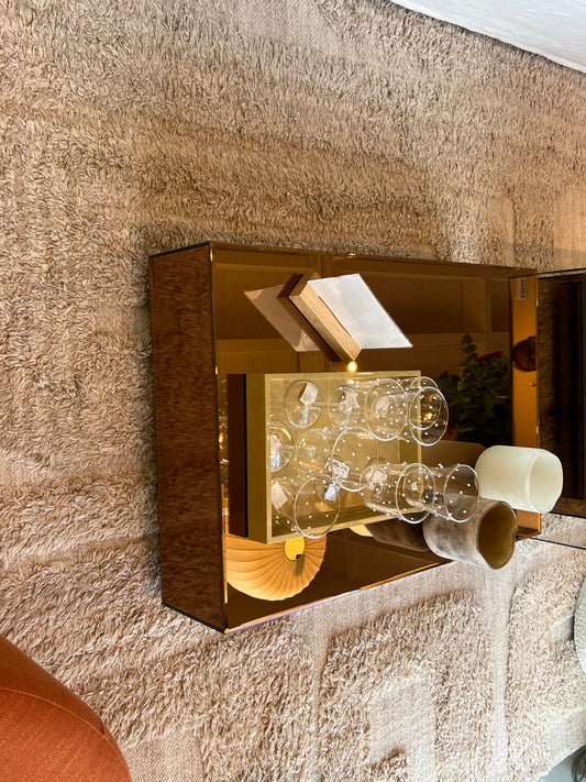 table basse MIROIR FUMÉ HK LIVING